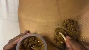 Eating watalappan on stepsister’s pussy