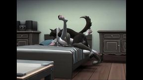 Black wolf fuck white wolf