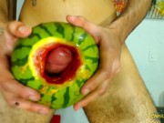 Fucking a watermelon until I cum inside it - Camilo Brown