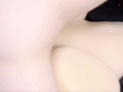 本物サイズむちむちデカ尻オナホに中出し　喘ぎ声 japanese sissy twink jerking off booty fleshlight creampie