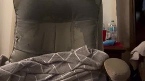 Hot tattooed thug pumps his solid cock over the phone for a horny Latina fan