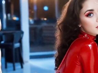 Hawt red latex wearing Gal Get Anal hard sex-Virtual Sex-Aipornmix[Generated Ai]