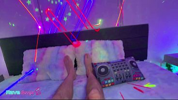 Blue-Braided Babe Serena Hill Takes Two Creampies In Brian'_s Neon Den!