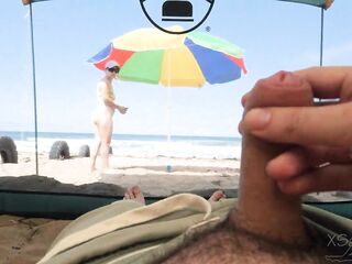 Nearly Caught Having Risky Sex With A Stranger On The Beach!
