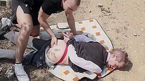 Wild Blond Gets Fisted In The Open