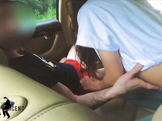 I Pick up the Hottest Girl and Bang Her on the Side of the Road. Public Sex With Cars Passing By