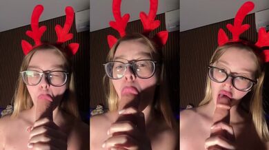 Petite blonde college girl gushing on OnlyFans dildo riding solo