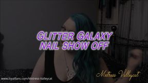 Glitter Galaxy Nails Show Off
