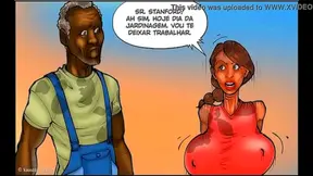 Hot Wife Sucks Black Gardener's Dick In HQ Hentai Anime Scene