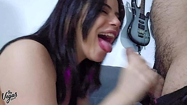 She didn't mind her friend being there, she wanted some cock and she got it!