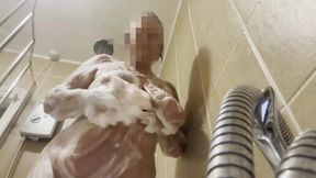 BBW Nude Shower. Soapy Tits & Cunt