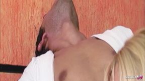 Blonde Big Titted Tranny Alana Fucks Guys in Her Hairy Ass