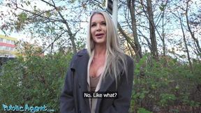 Outdoors dirt with salacious Miss Sally from Public Agent