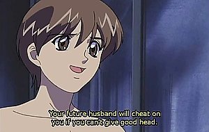 Bondage hentai coed with a muzzle gets dildoed and sque