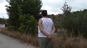 Bondage Walk in Public - Tied Hands Bondage Walk on the Street for Bettine - Full Clip wmv SD