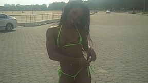 Saniya Bends Over And Gets Topless In Public!