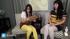 Ziva Fey - Foot fetish fun in pantyhose with ruby vuitton