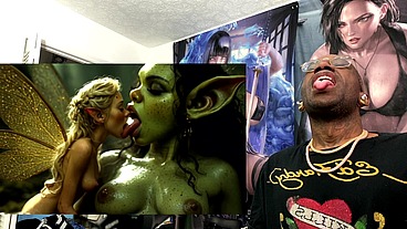 Delicious Big Breast Short Stack Cum Shooting Goblins Getting Their Wet Cocks Fucked And Deepthroated, AI Generated