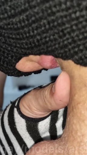 Powerful moment from &quot;A fucking slave served the master and his cock and legs! For this, he received huge portions of sperm&quot;