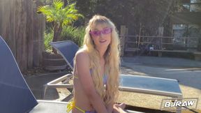 BJRAW Blonde spinner Lilly Bell gets a HUGE facial