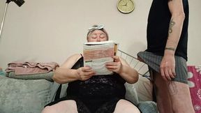 I tutor my stepmom in English and she rewards me with a blowjob