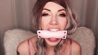 Pink Gag Drooly JOI