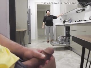 Jerking whilst watching my Stepmom in the Kitchen.