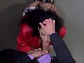 Horny Cheating Business Woman Peta Jensen Gives Head in an Elevator