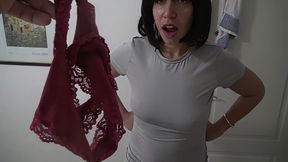 Caught My Kinky 18-Year-Old Stepson Jerking Off & Spunking on My Dirty Panties!