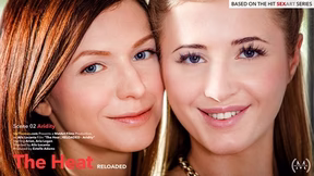 Sexy lesbian blindfolds lover and fingers her pussy