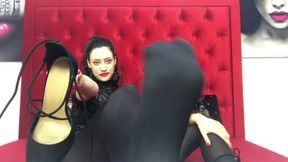 My Pantyhose Feet Scent in Your Wife's Heels