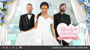 TGIRLS XXX - Cloudy Vi Gets 3some On Wedding Day