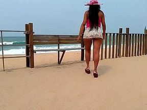 Sheer Skirt No Underwear Public