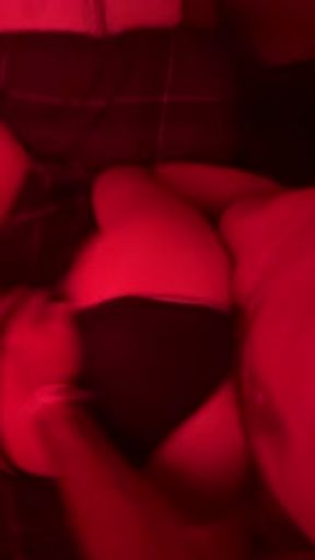 Ass in the air, him cuming on my back