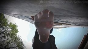 Man-Bug Stomped In Dirty White Pantyhose (POV Giantess)