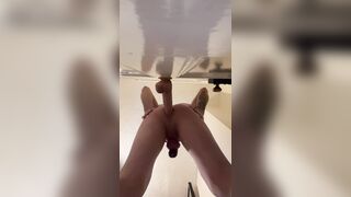 Sissy teenage rails her fake penis