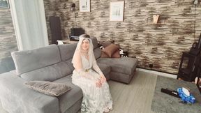 Married virgin gets fucked by her best man before her wedding and gets his load of cum on her face