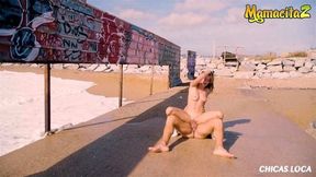 CHICAS LOCA #SANDRA WELLNESS PETITE RUSSIAN BABE RAILED BY HUNK ON A PUBLIC BEACH