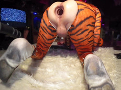 ass girl vs large butt dildos costume tigra pt 1