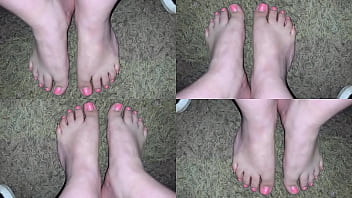 Cumshot on BBW Latina Feet (Cum on feet) All angles at once