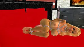 Curvy Goddess Explores Pleasure with Sensual Finger Play in Hot 3D Fantasy