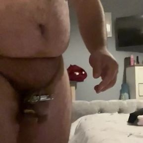 Extreme cock and ball bondage seriously tight and painfull with 3 sets of nipple clamps