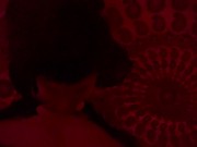 an exhibitionist girl  gave a blowjob to a random guy at a party