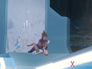 Bald head slave girl fucked by Hell princess in the cave on the exoplanet