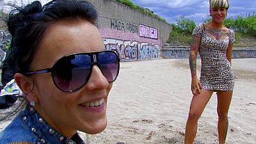 She introduces him to a friend, he gets excited and fucks her wildly like a tyro!