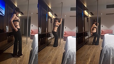 Sexy baile de mi cuñada en un hotel a escondidas de su marido.