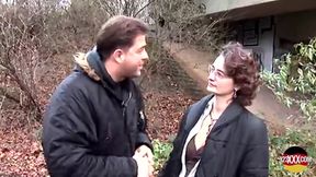 Older Woman Accepts an Offer for Sex Outdoors