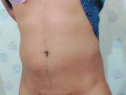 Femboy Feminized amd chastity cage and butt plug inside lingerie and walk outside like proud sissy s