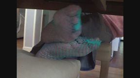 Flirty Feet - Blue Fishnets