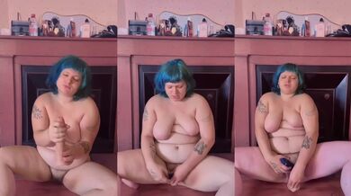 Bleached Alt Female Hair Squirt Solo Blasts Fireplace